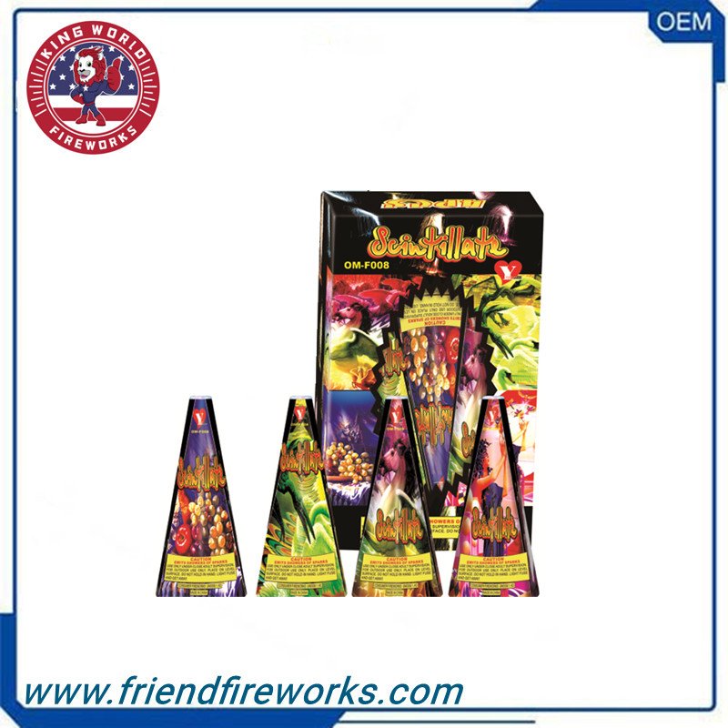 Item No: OM-F008 7 Inch Conic Fountain Fireworks From Liuyang Factory