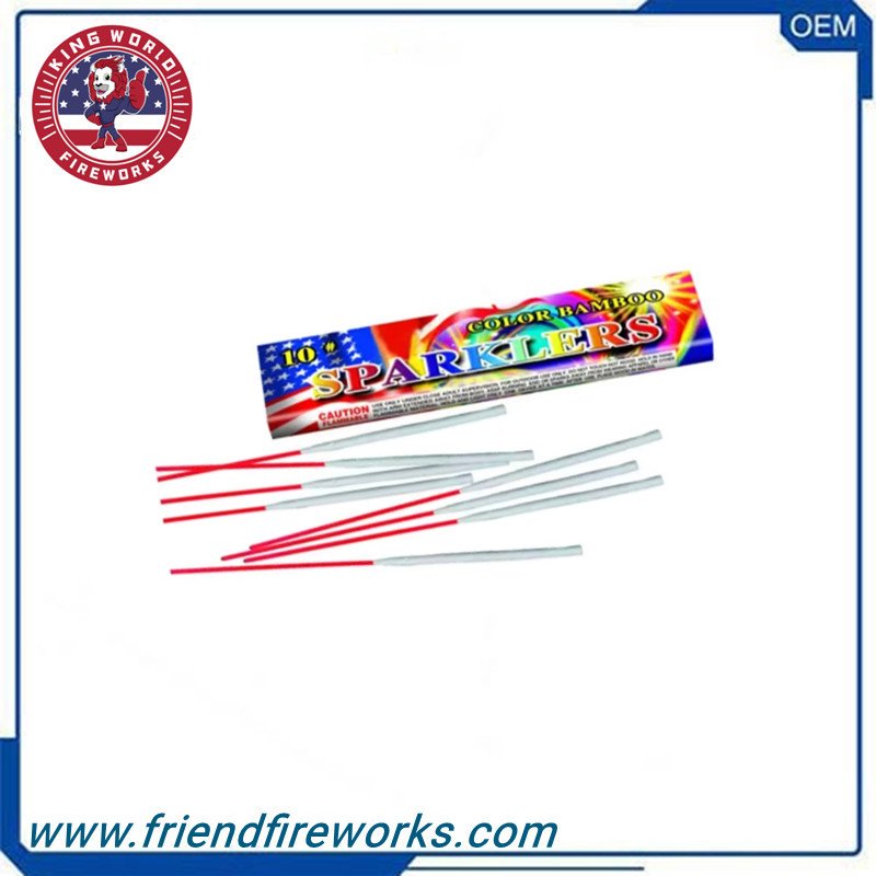 Item No:OY-0750A  10 Inch Color Bamboo Sparklers From Liuyang Factory